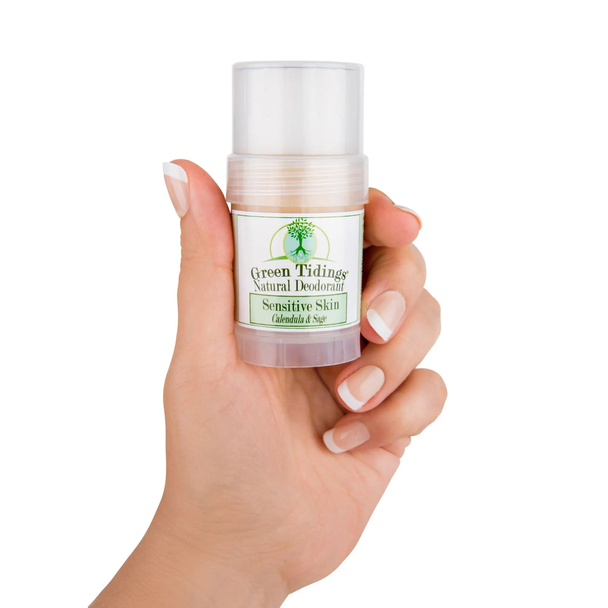 3 PACK (15% OFF) (1 Ounce) Sensitive Skin Natural Deodorant, Calendula & Sage (No Baking Soda)