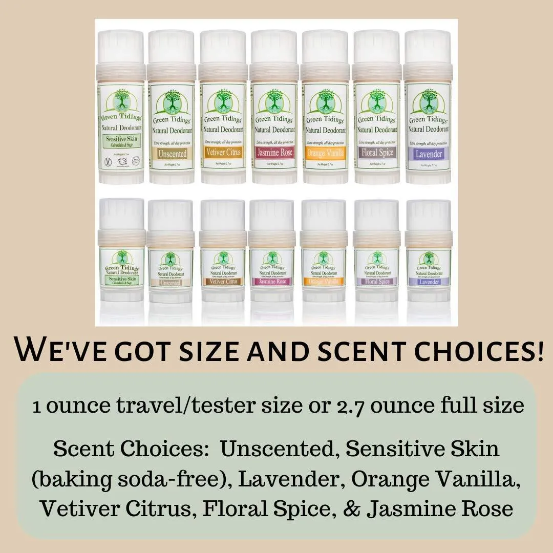 3 PACK (15% OFF) (1 Ounce) Sensitive Skin Natural Deodorant, Calendula & Sage (No Baking Soda)
