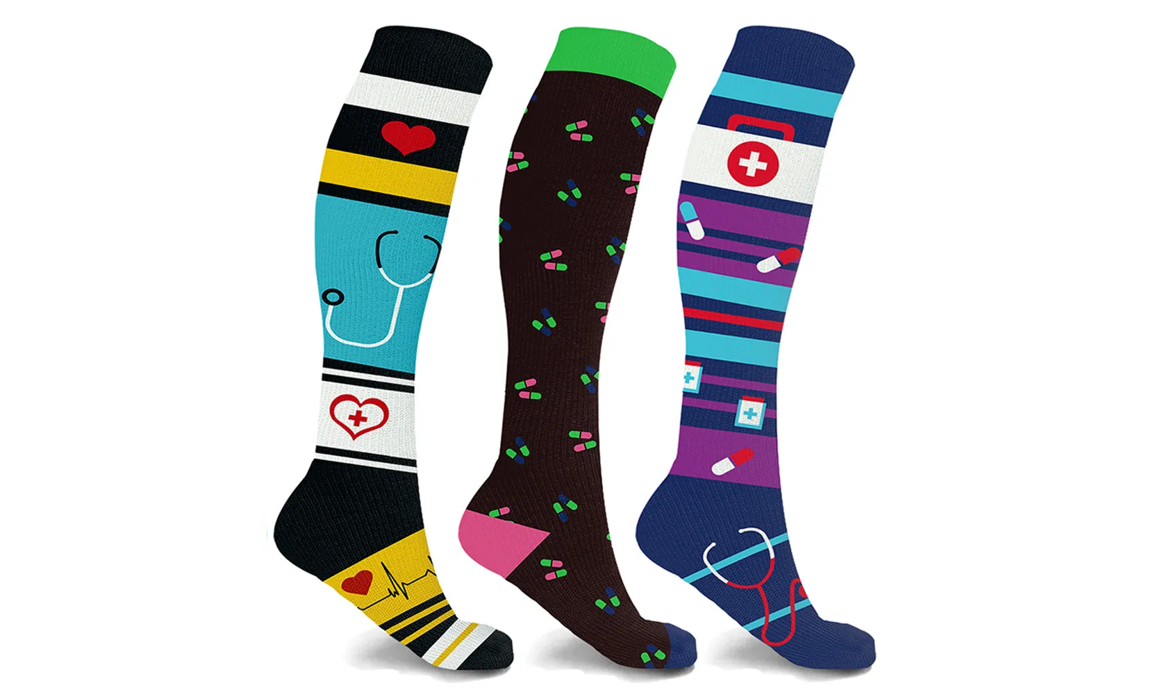 3-Pairs : High Energy Expressive Compression Socks