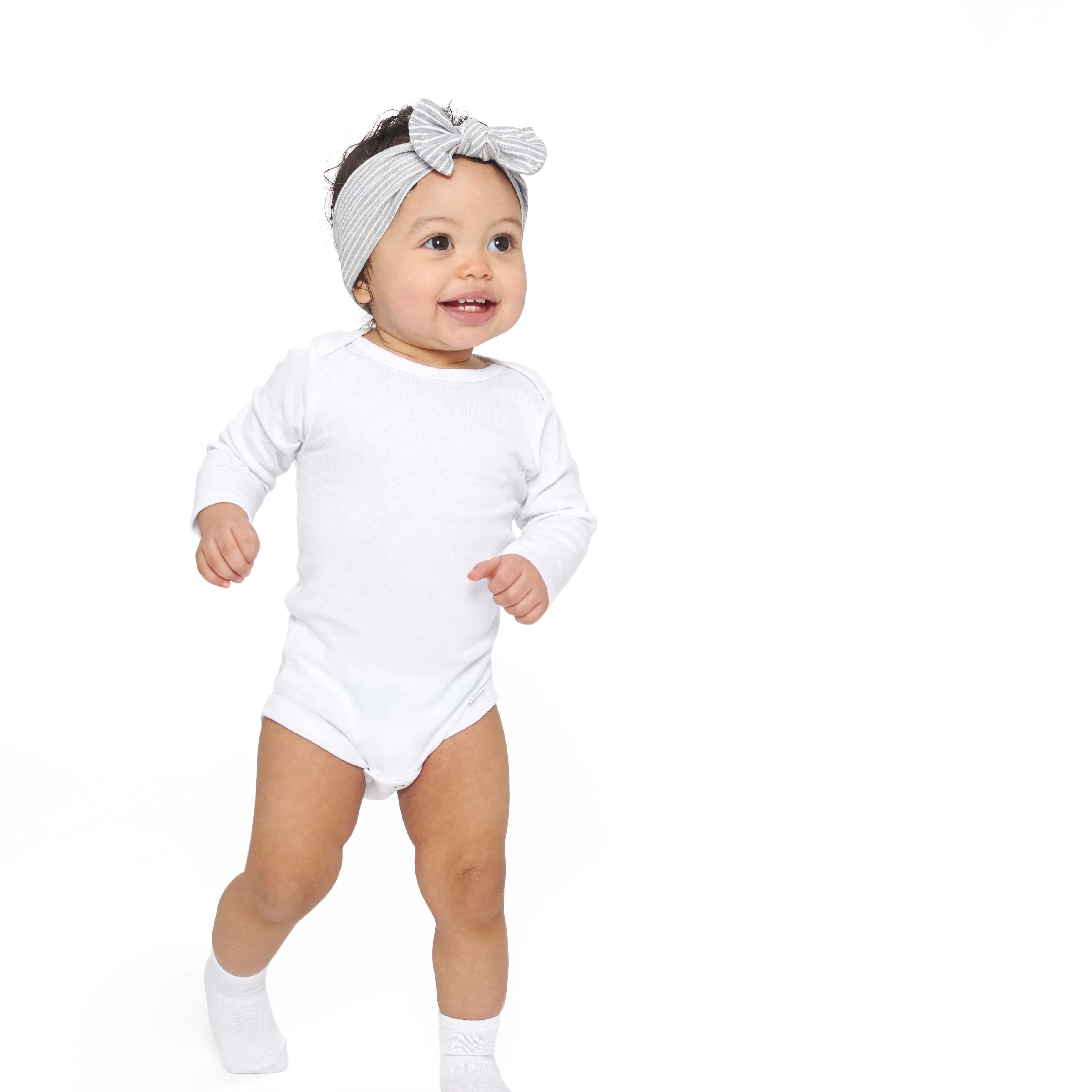 6-Pack Baby White Long-Sleeve Onesies® Bodysuits