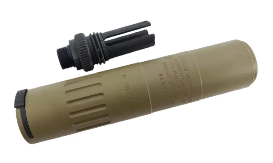 AAC - Quick Detach Suppressor with Thread Adapter - Tan