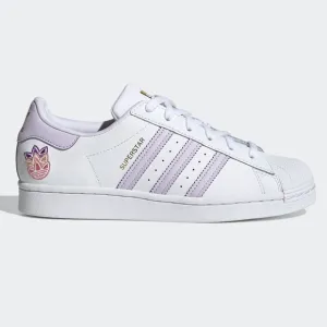 Adidas Superstar Sneakers Trefoil Cloud White Purple Tint Gold Matte Mens 11