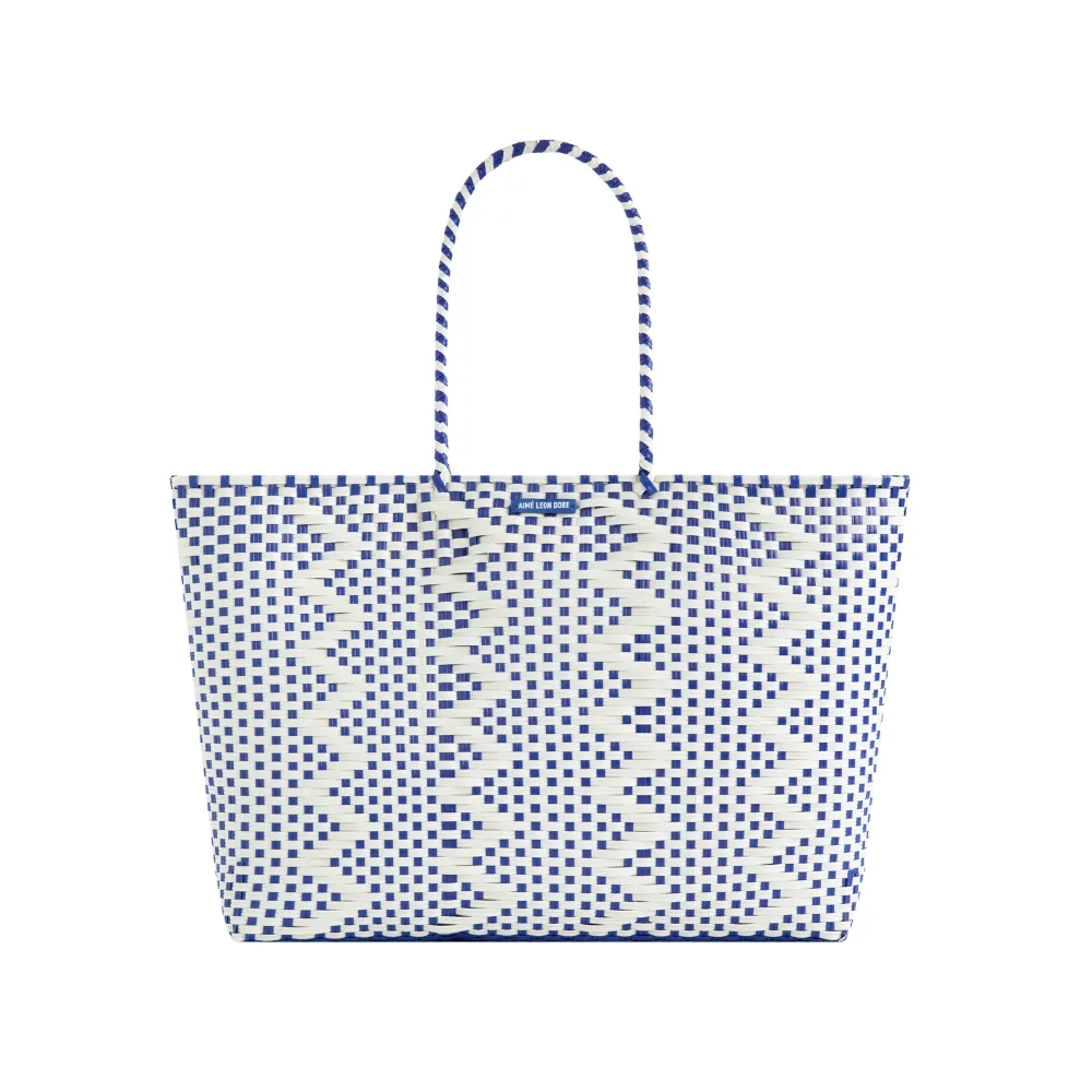 Aime Leon Dore Raffia Tote Navy