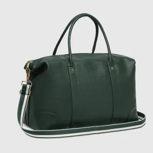 Alexis Stripe Weekender Travel Bag - Forest Green Stripe