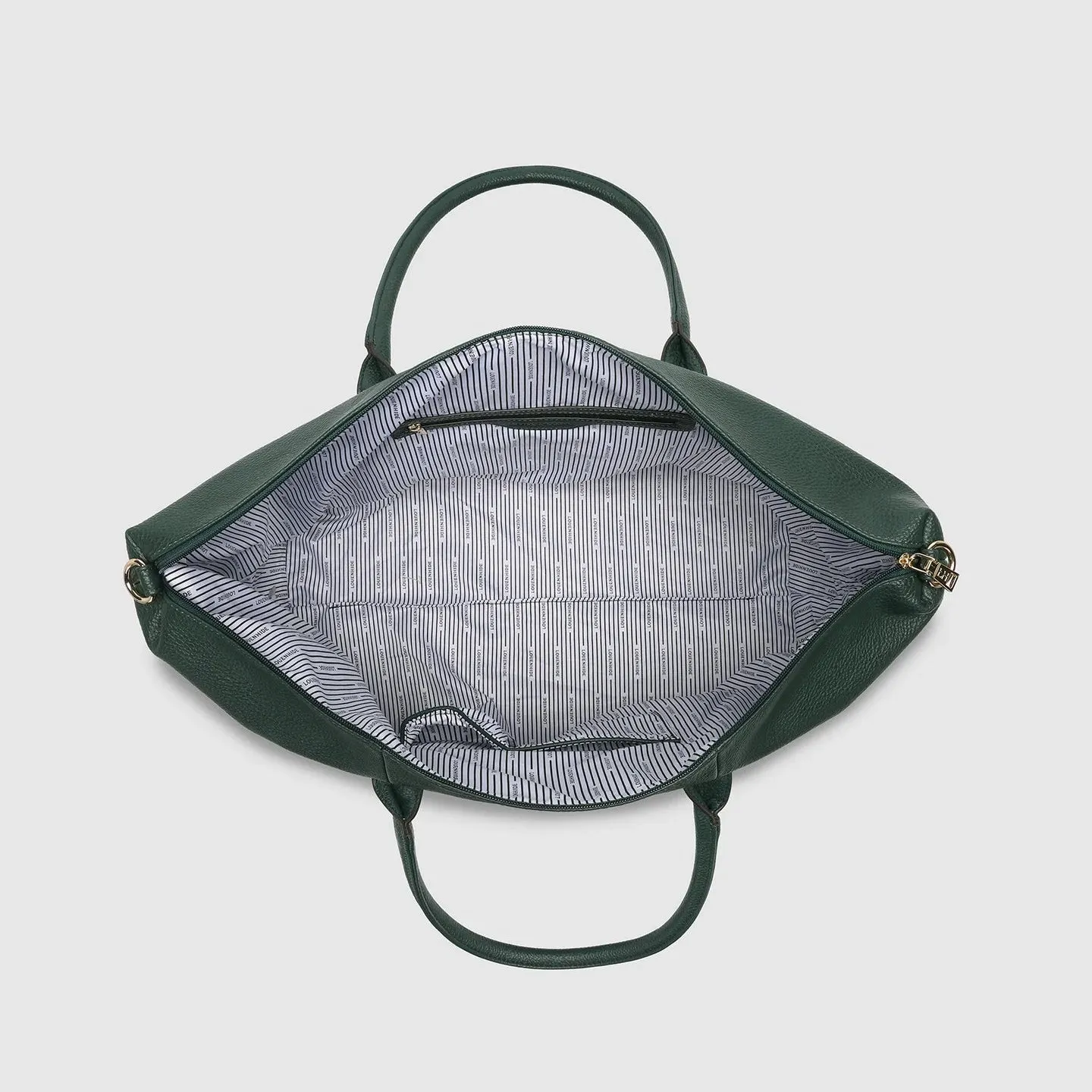 Alexis Stripe Weekender Travel Bag - Forest Green Stripe