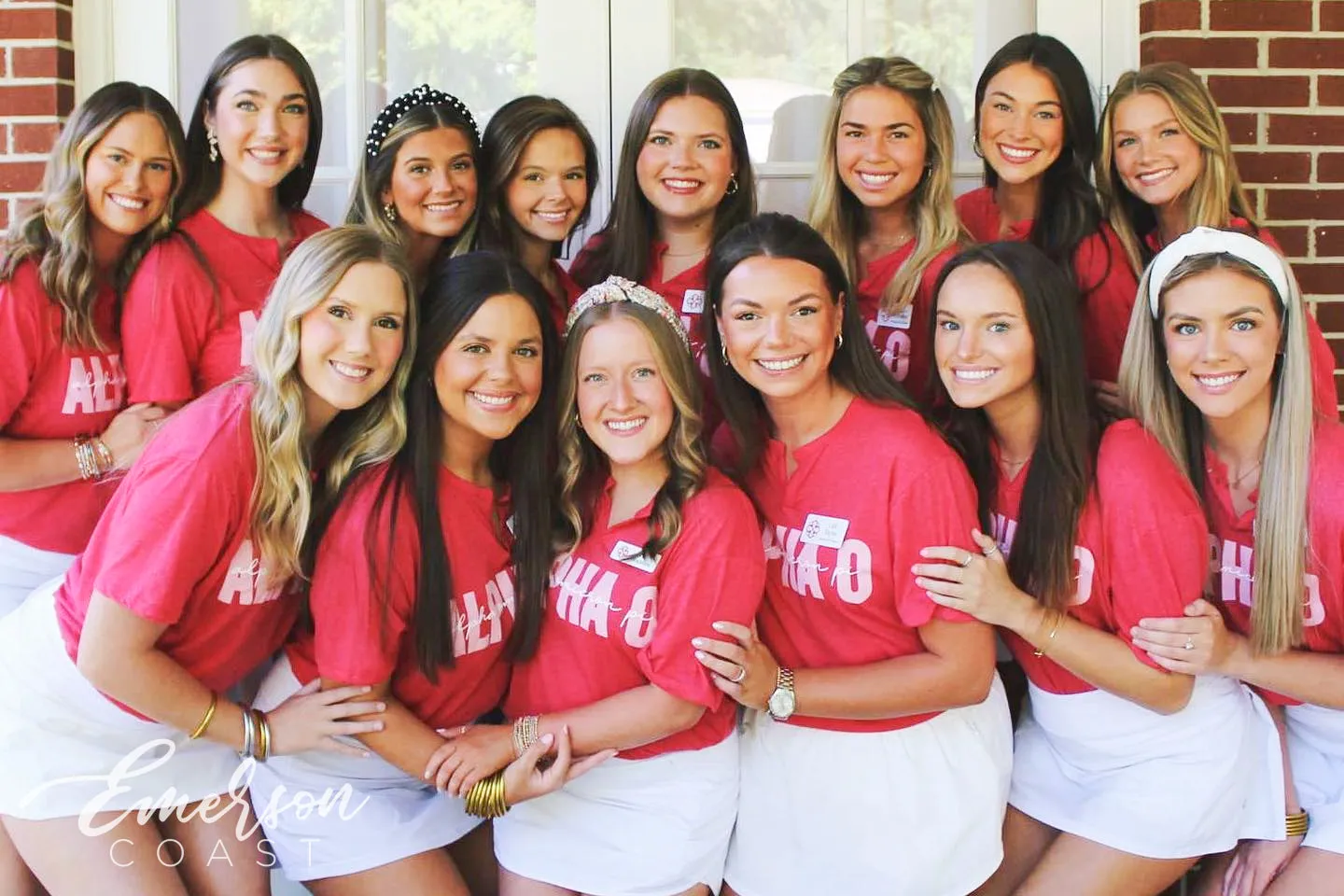 Alpha Omicron Pi Red Recruitment Notch Tee