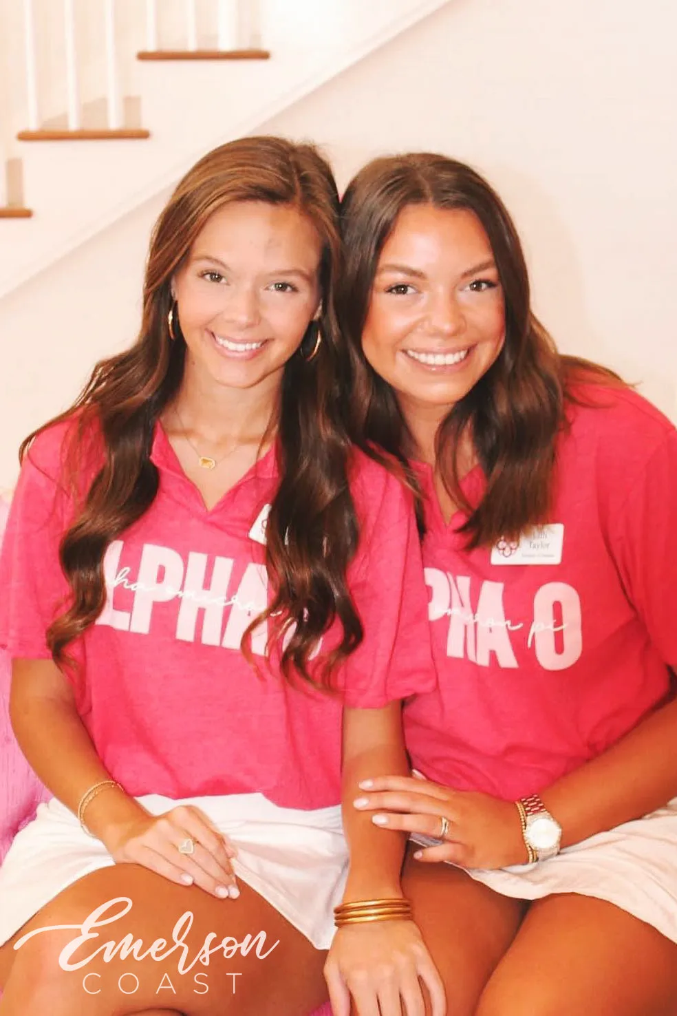 Alpha Omicron Pi Red Recruitment Notch Tee