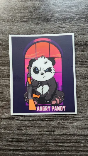 Angery Pandy with AK, Diecut Stickers
