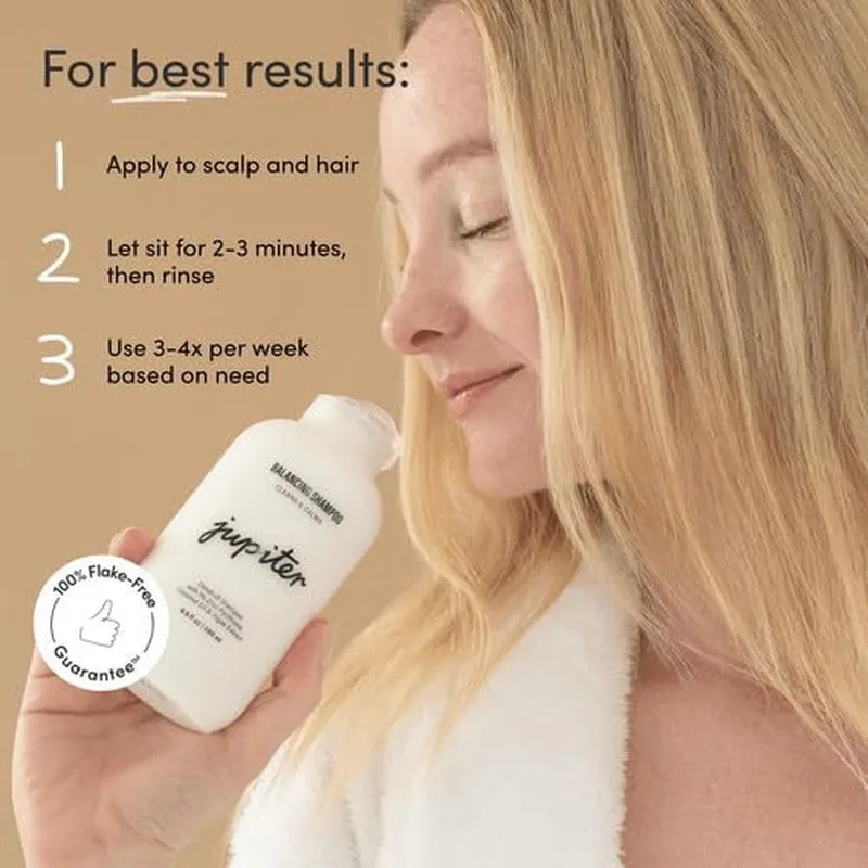 Anti-Dandruff Shampoo, for Women & Men, Physician-Formulated for Flaky, Itchy, Oily, Dry Scalp, Vegan, Sulfate-Free, Color-Safe, & Paraben-Free, Anti-Dandruff Shampoo with Zinc, 9.5 Fl Oz