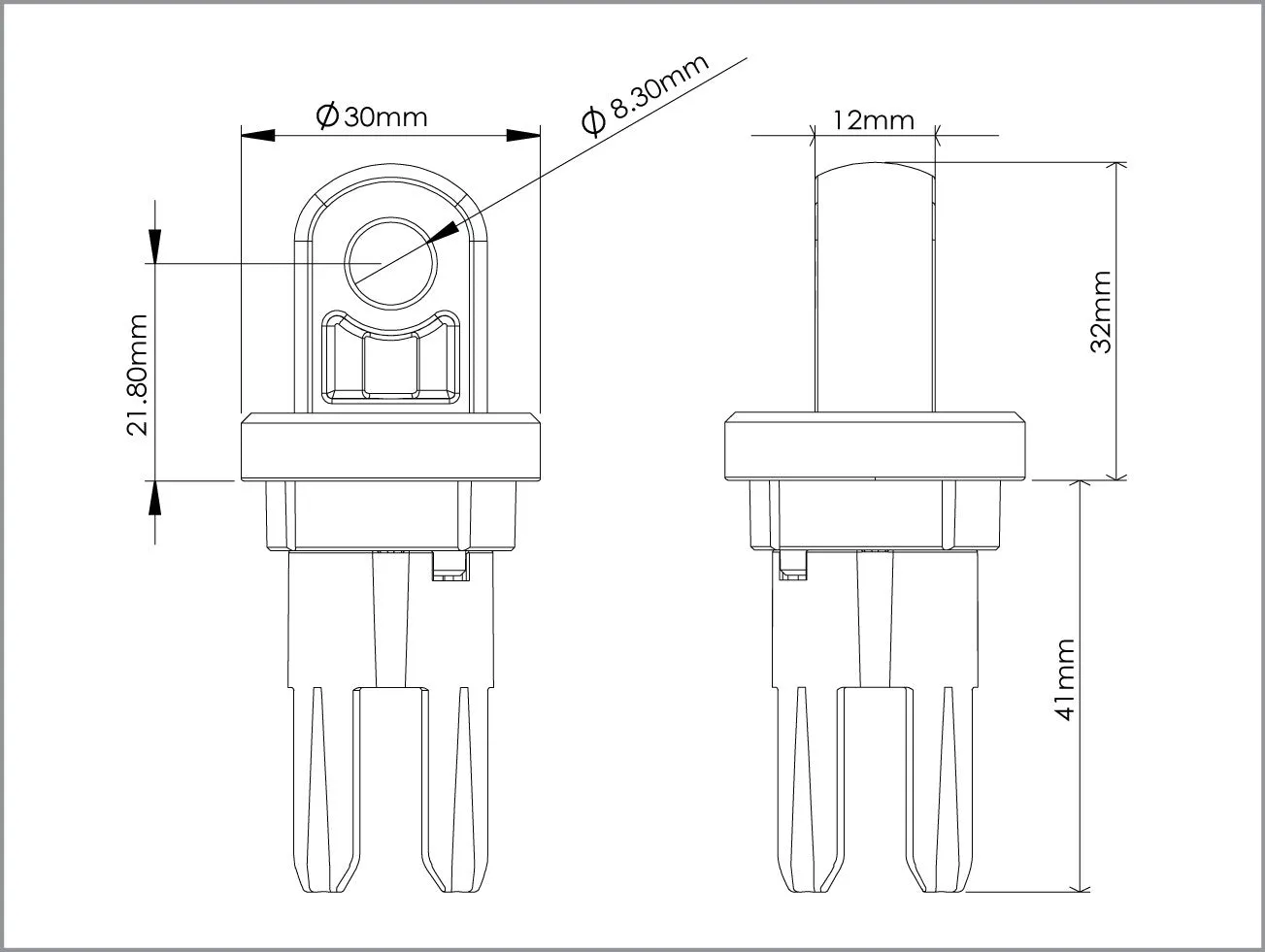 AOI Quick Release -11 in YS Mount (Black)