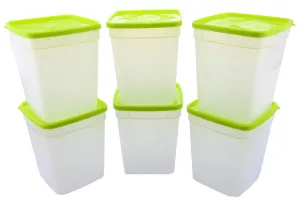 Arrow Reusable Plastic Storage Container Set, 6 Pack, 1 Quart / 4 Cup Each – Food, Meal Prep, Leftovers – Freeze, Store, Reheat - Clear Container Set With Lids – BPA-Free, Dishwasher / Microwave Safe