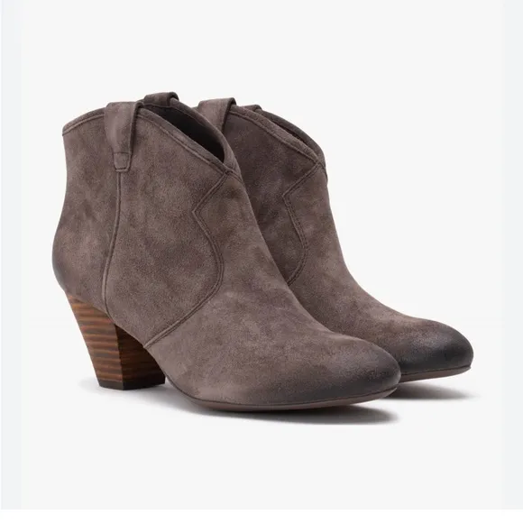 ASH Jalouse Brown Suede Western Ankle Boots Size 39