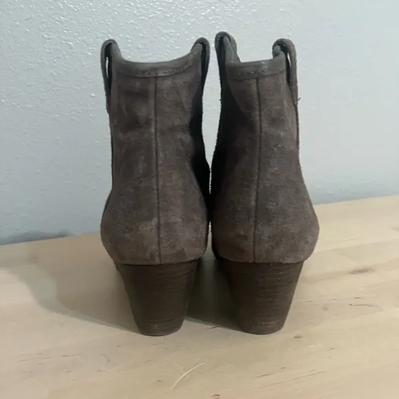 ASH Jalouse Brown Suede Western Ankle Boots Size 39
