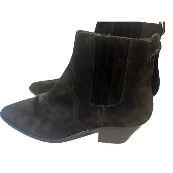 Ash Womens Future Africa Chelsea Boots •10/41• Brown Suede Ankle Western $325