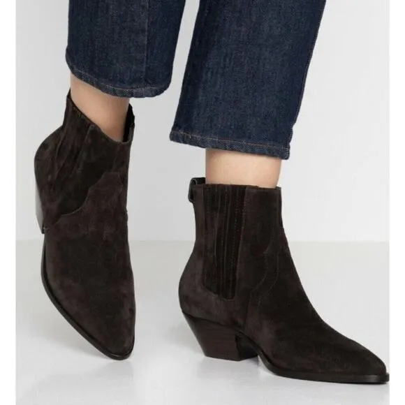 Ash Womens Future Africa Chelsea Boots •10/41• Brown Suede Ankle Western $325