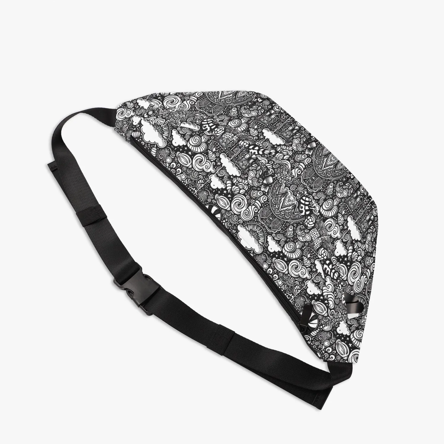 B & W Candy land  - Large Fanny Bag