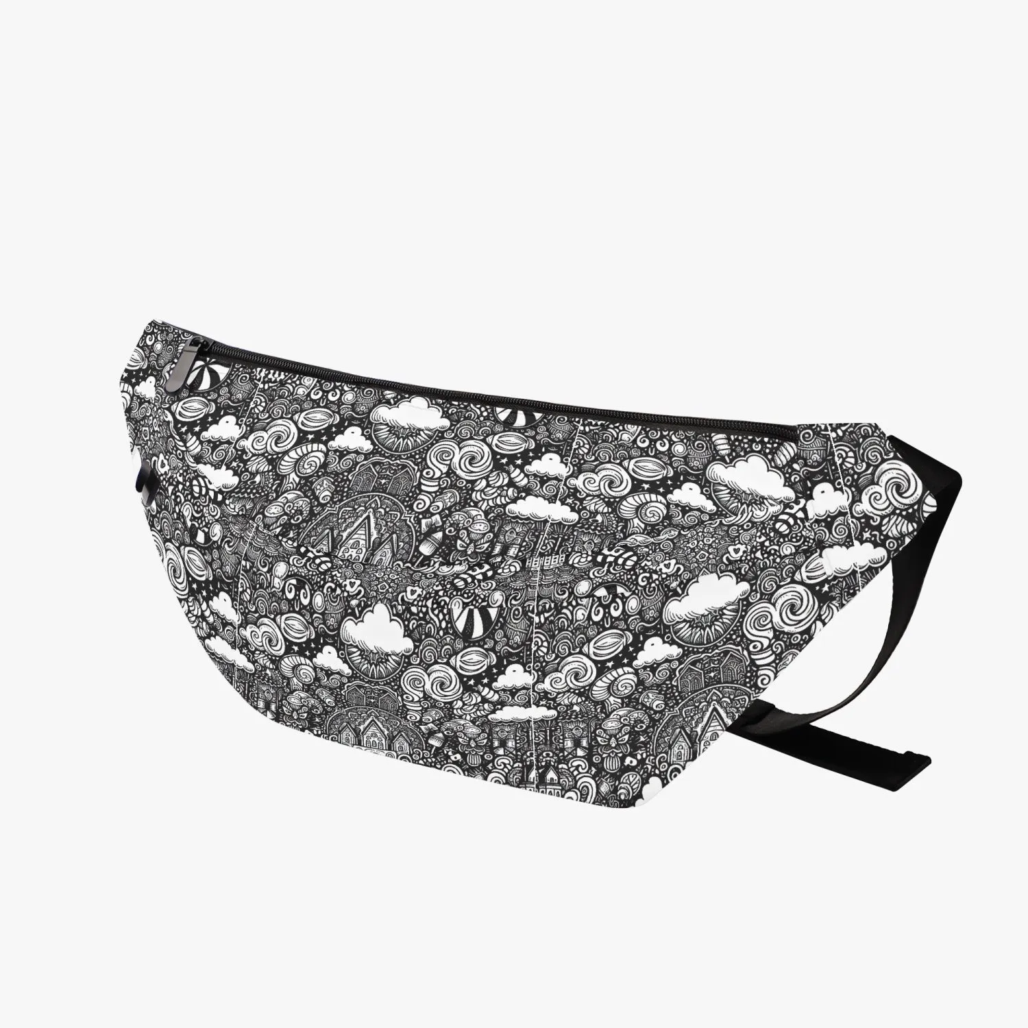 B & W Candy land  - Large Fanny Bag