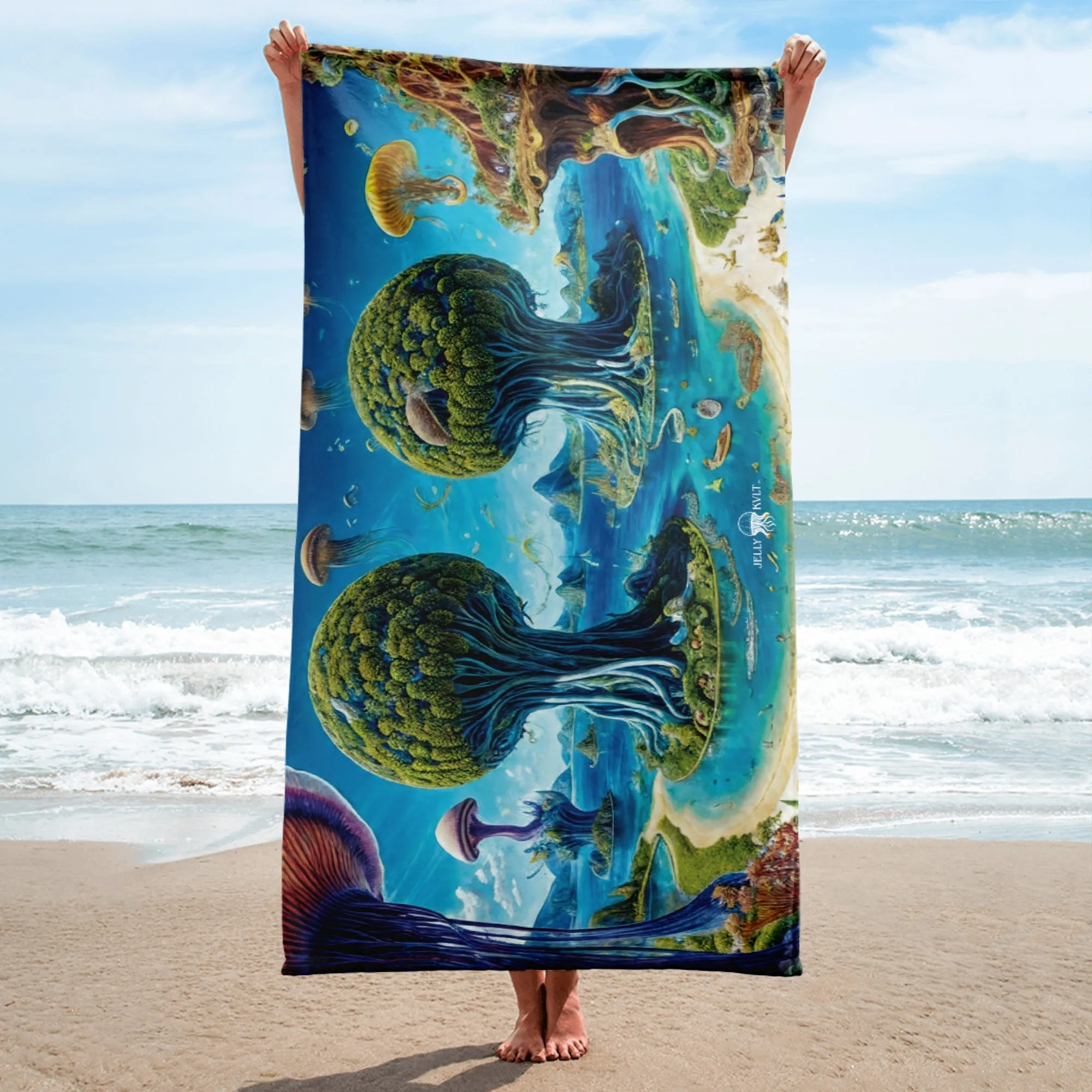 Beach Towel - Cosmic Tree Isle