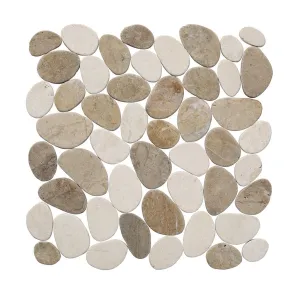 BEIGE & TAN MARBLE MIX, COBBLES