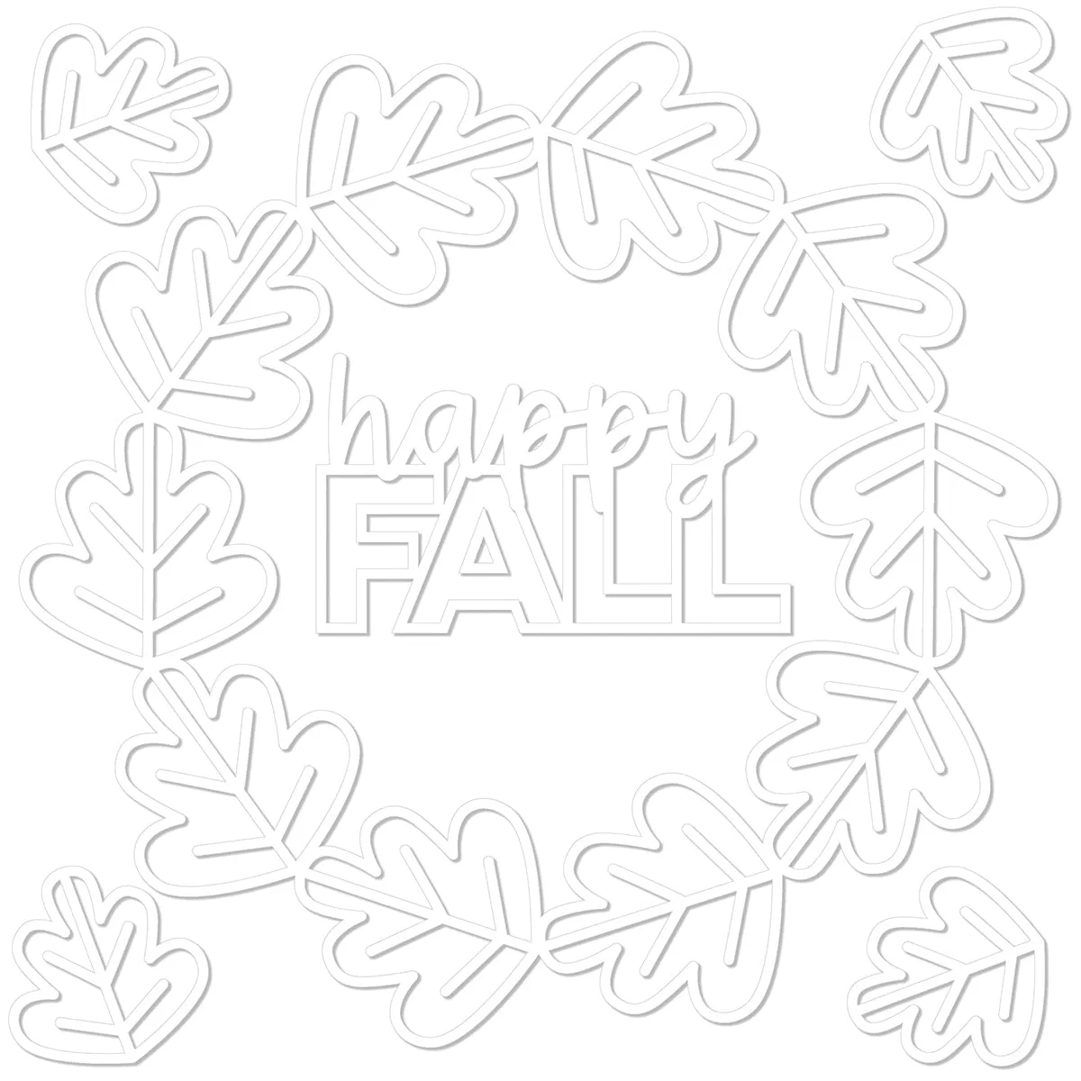 Bella Blvd - One Fall Day Collection - Cut Outs - Leaf Wreath / BB2812