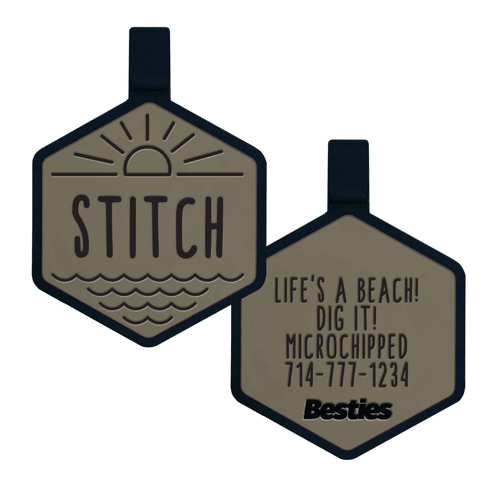 Besties Pets - Salt and Sun Silicone Dog ID Tag