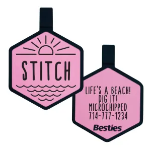 Besties Pets - Salt and Sun Silicone Dog ID Tag
