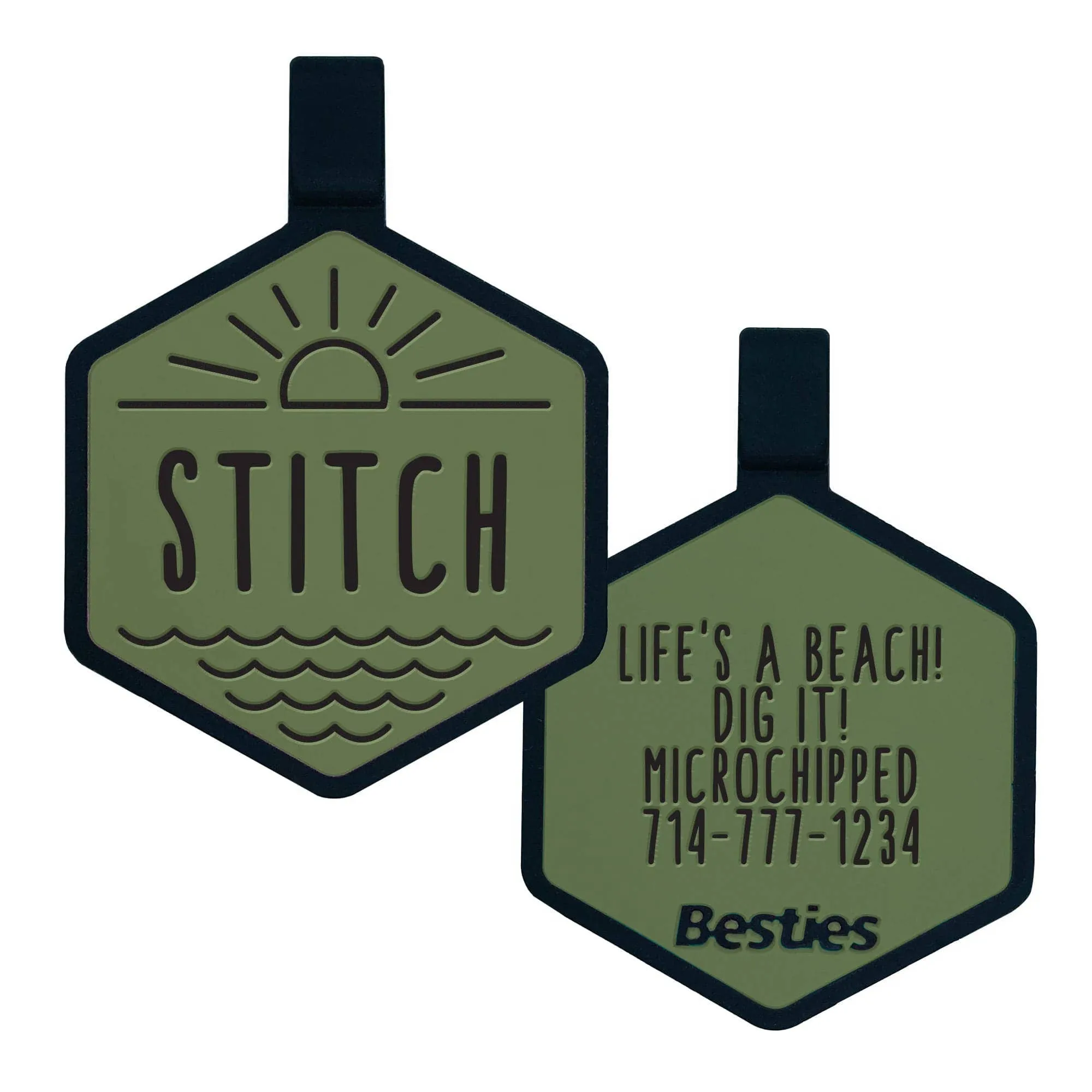 Besties Pets - Salt and Sun Silicone Dog ID Tag