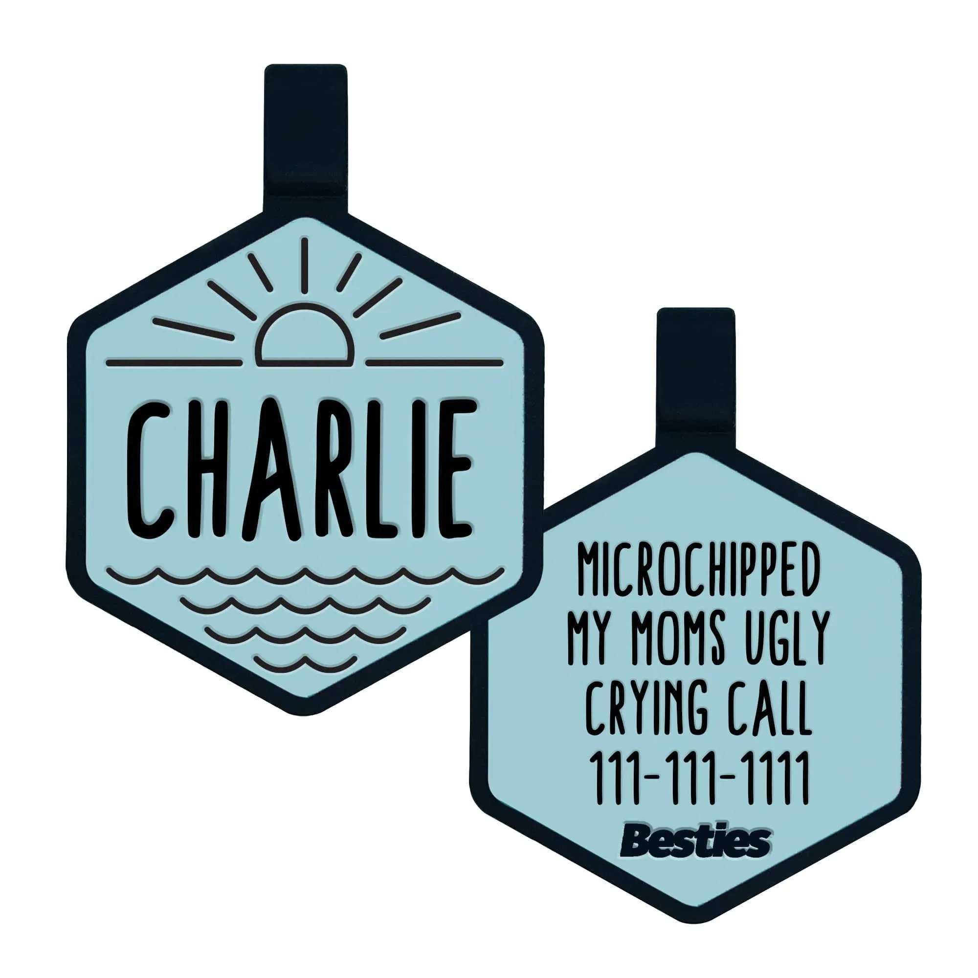 Besties Pets - Salt and Sun Silicone Dog ID Tag