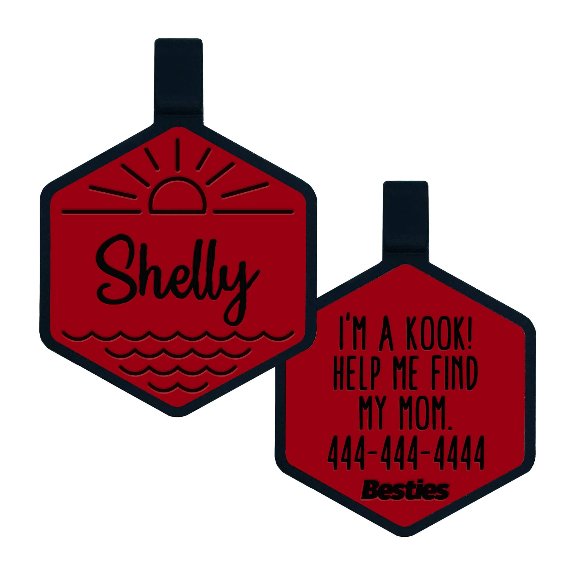Besties Pets - Salt and Sun Silicone Dog ID Tag