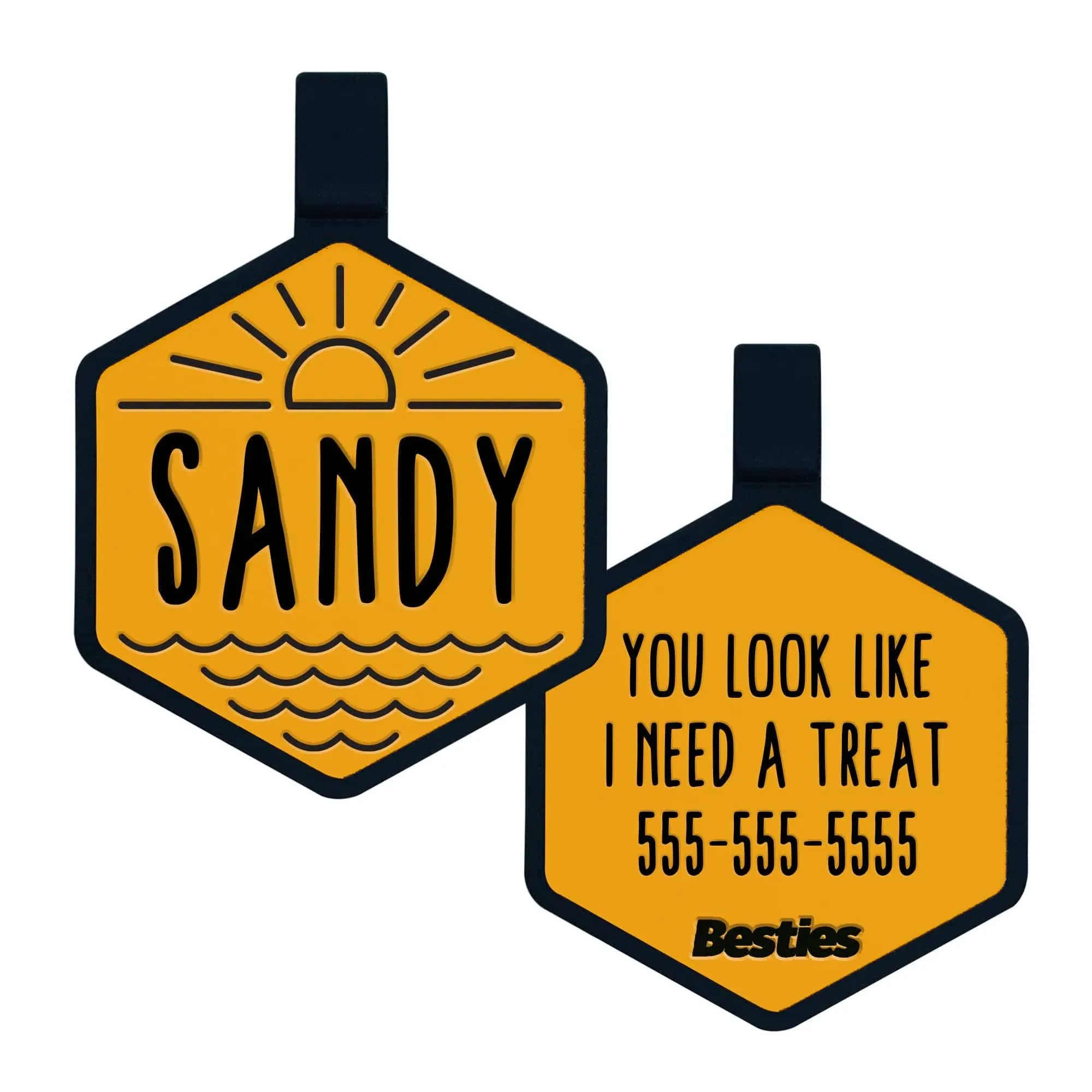 Besties Pets - Salt and Sun Silicone Dog ID Tag