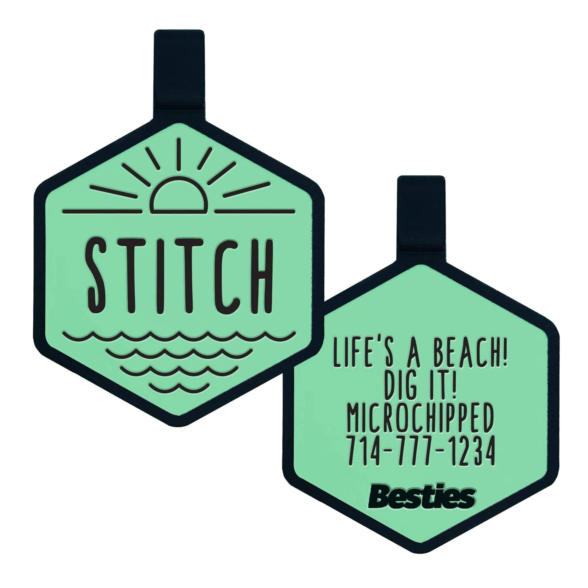 Besties Pets - Salt and Sun Silicone Dog ID Tag