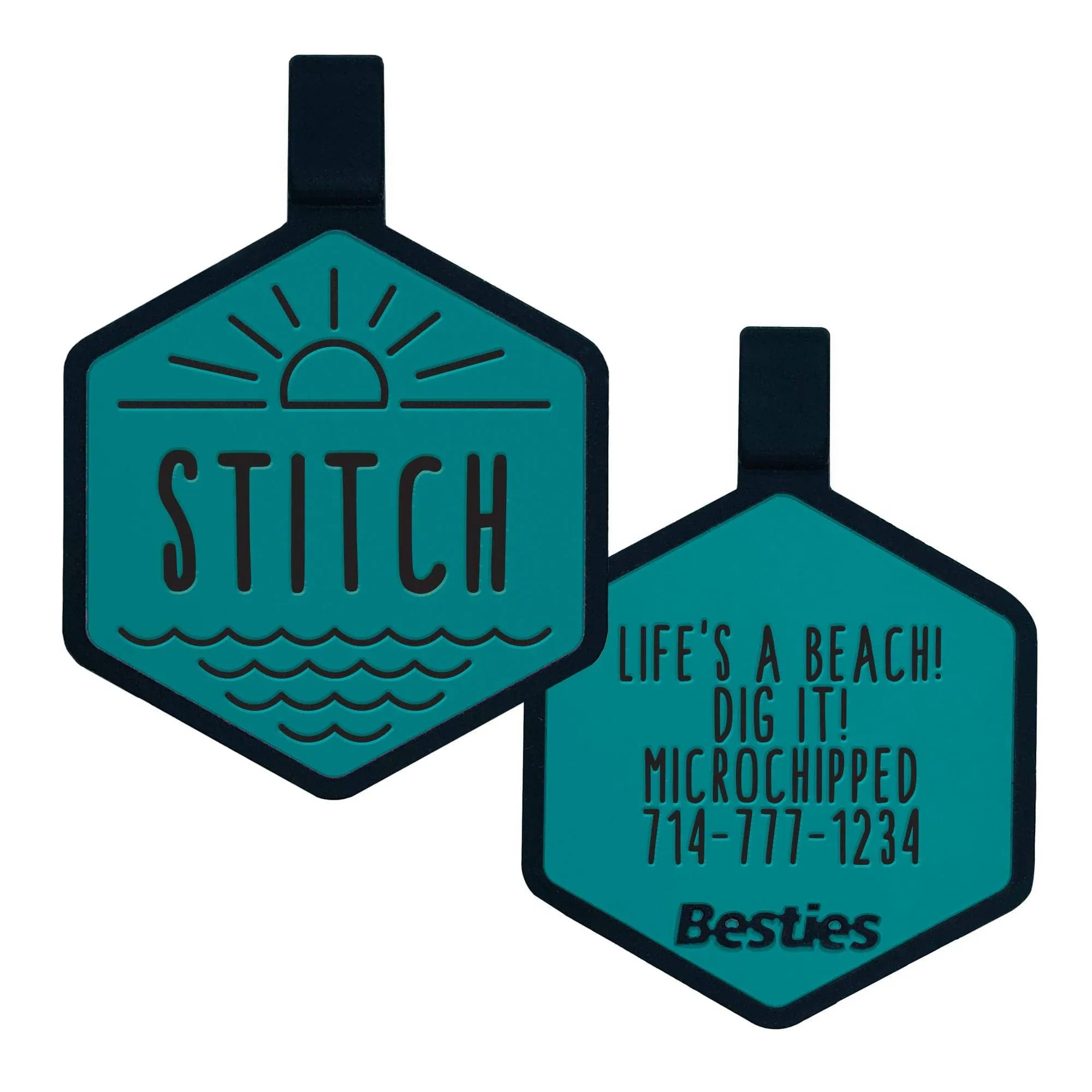 Besties Pets - Salt and Sun Silicone Dog ID Tag