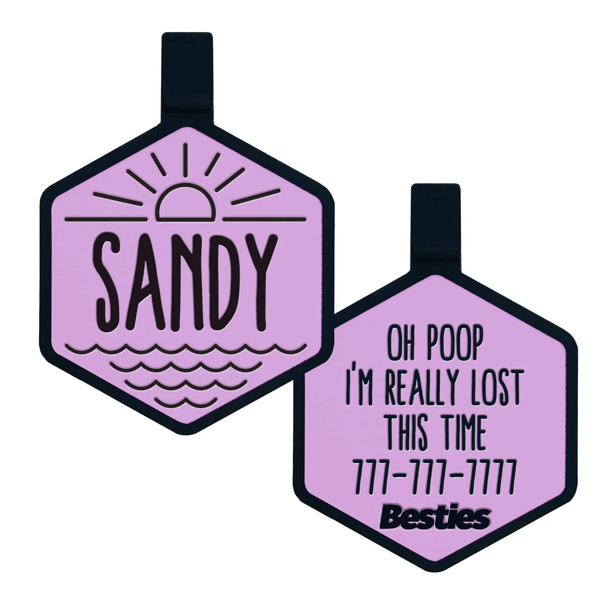 Besties Pets - Salt and Sun Silicone Dog ID Tag