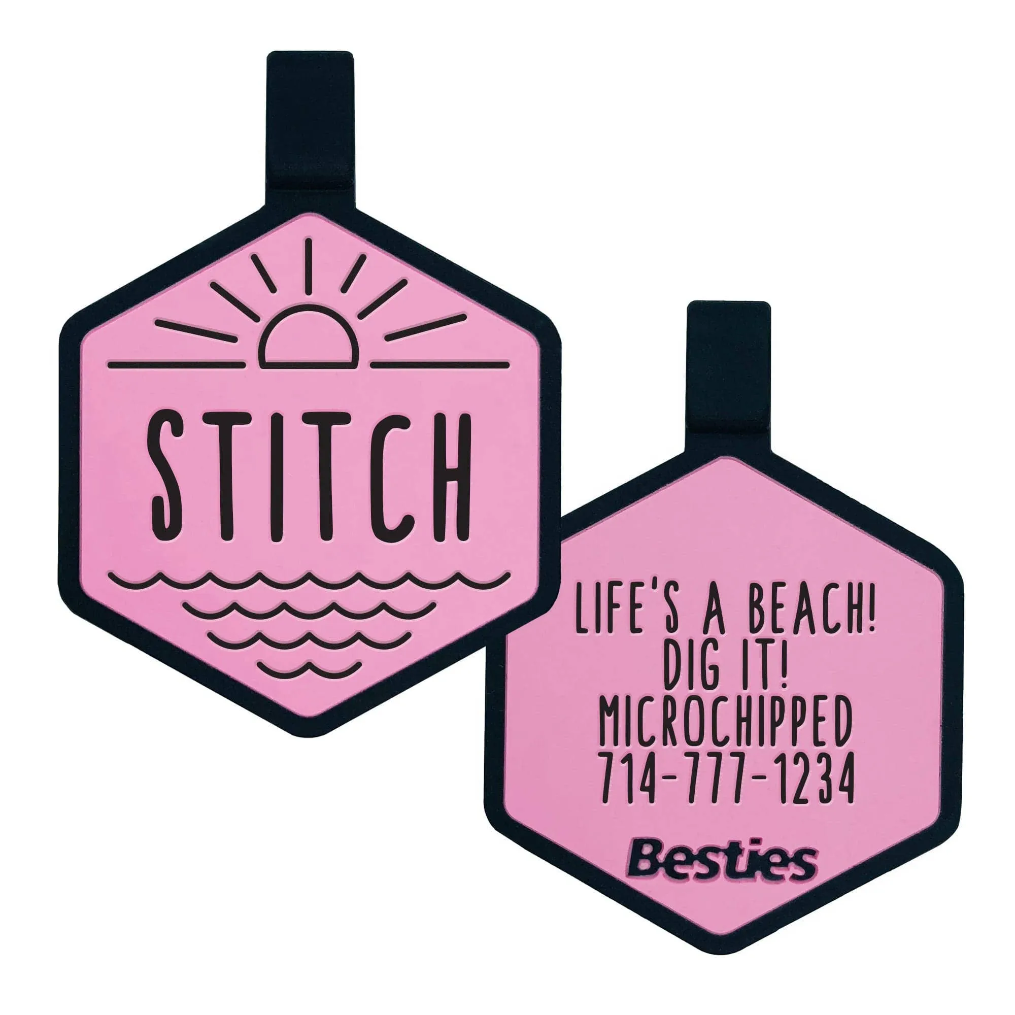 Besties Pets - Salt and Sun Silicone Dog ID Tag