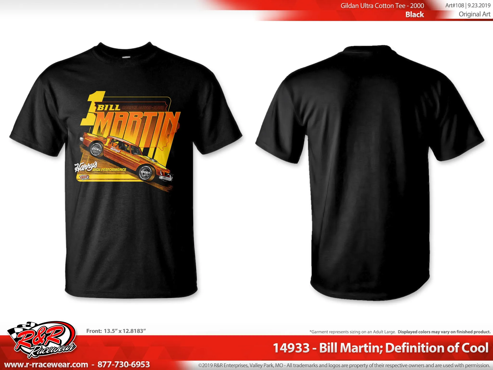 Bill Martin Retro 1977 “Definition of Cool” Black  T- shirt