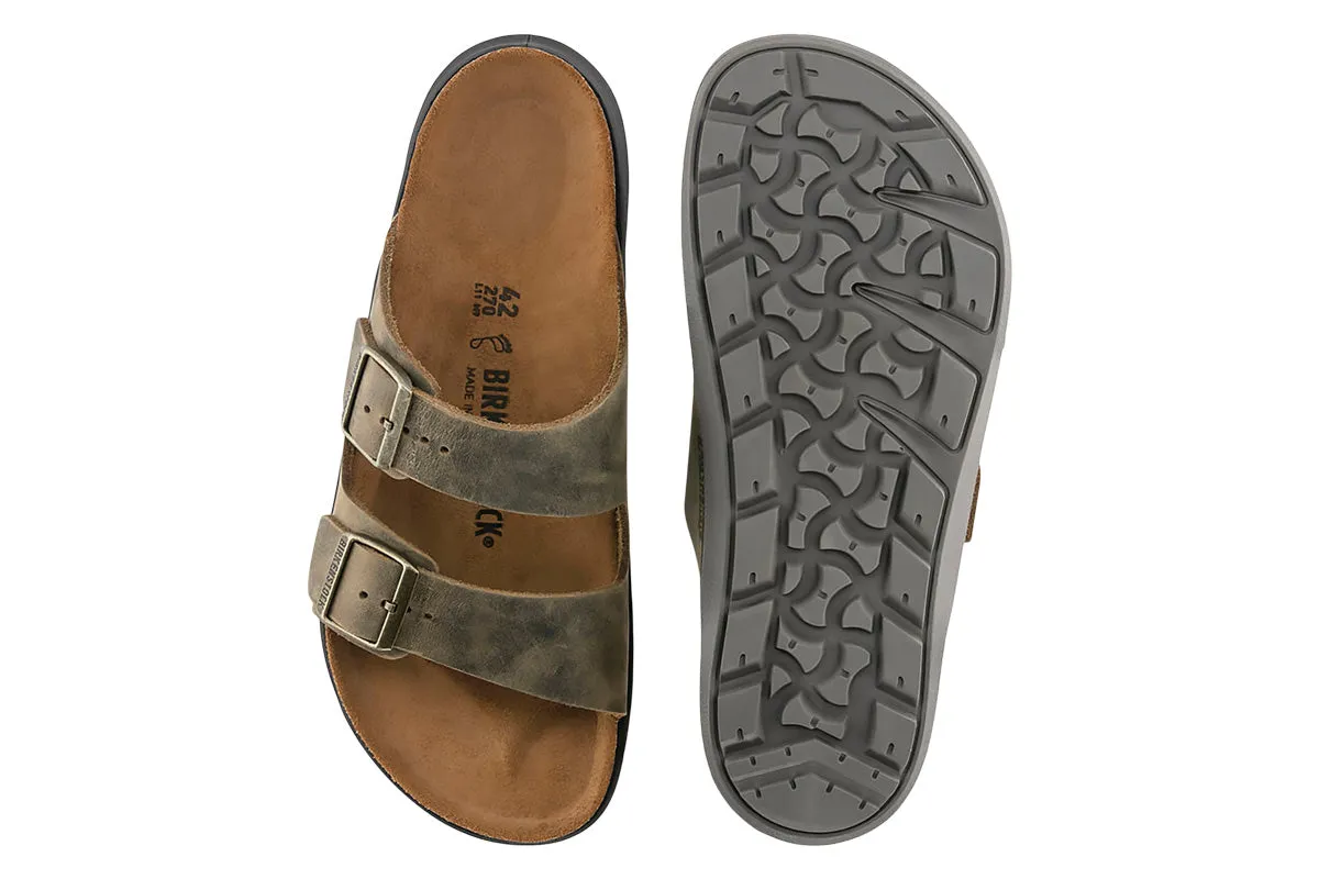 Birkenstock Arizona Cross Town R Faded Khaki Waxy/Oiled Leather Mens