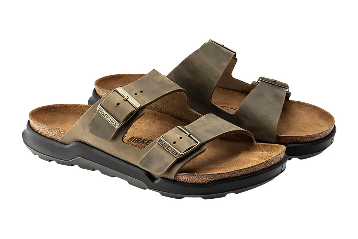 Birkenstock Arizona Cross Town R Faded Khaki Waxy/Oiled Leather Mens