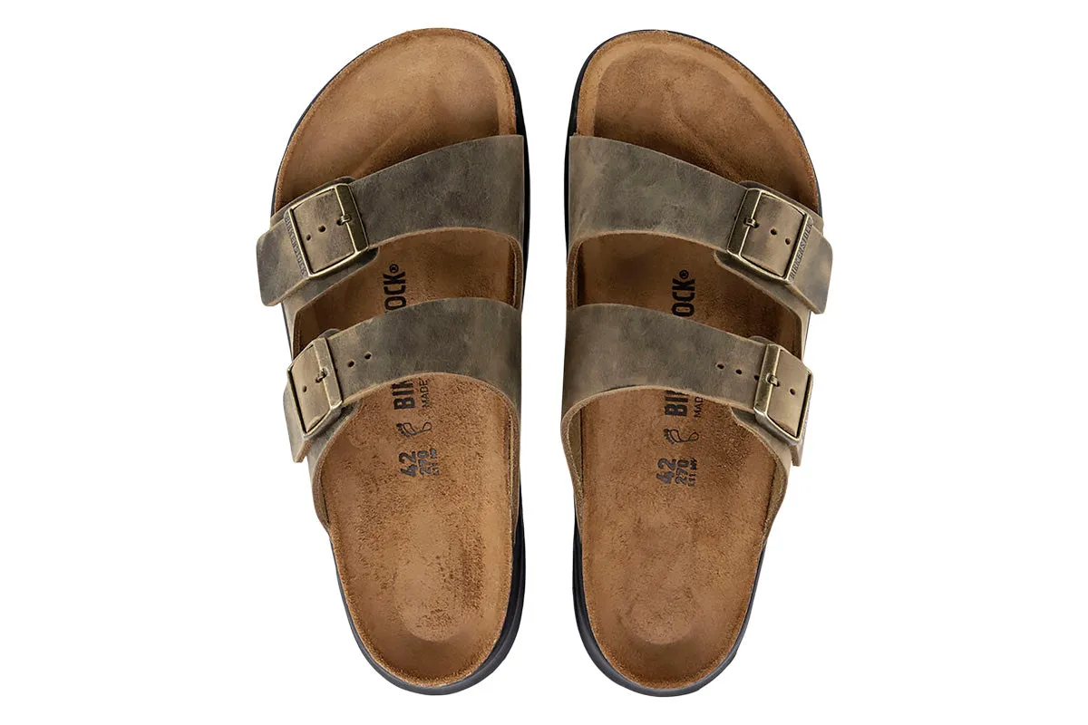 Birkenstock Arizona Cross Town R Faded Khaki Waxy/Oiled Leather Mens