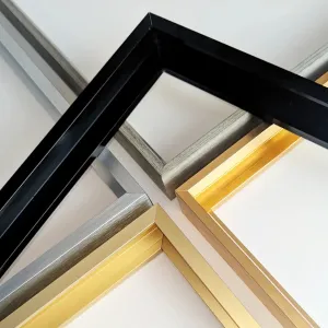 Black & Gold Metal Aluminum Canvas Frame - Ideal for Oil Paintings