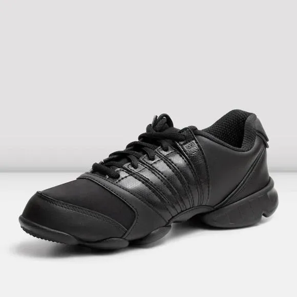 BLOCH WOMAN'S TRINITY BLACK LEATHER SPLIT SOLE DANCE SNEAKER NWOB🎶LETS DANCE🎶