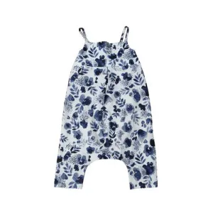 Blue Inky Botanical Playsuit