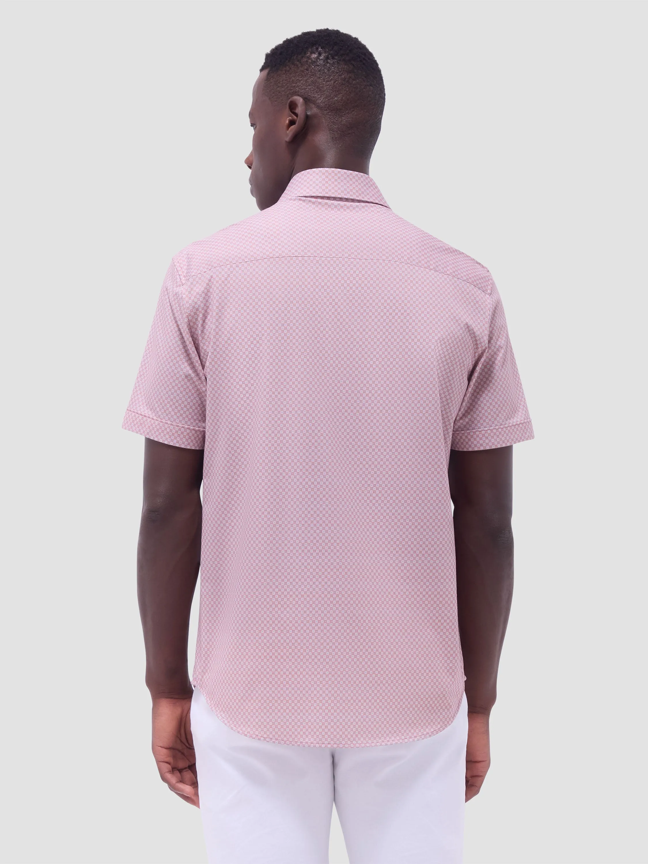 Bugatchi Miles OoohCotton Short-Sleeve Shirt - Jaffa