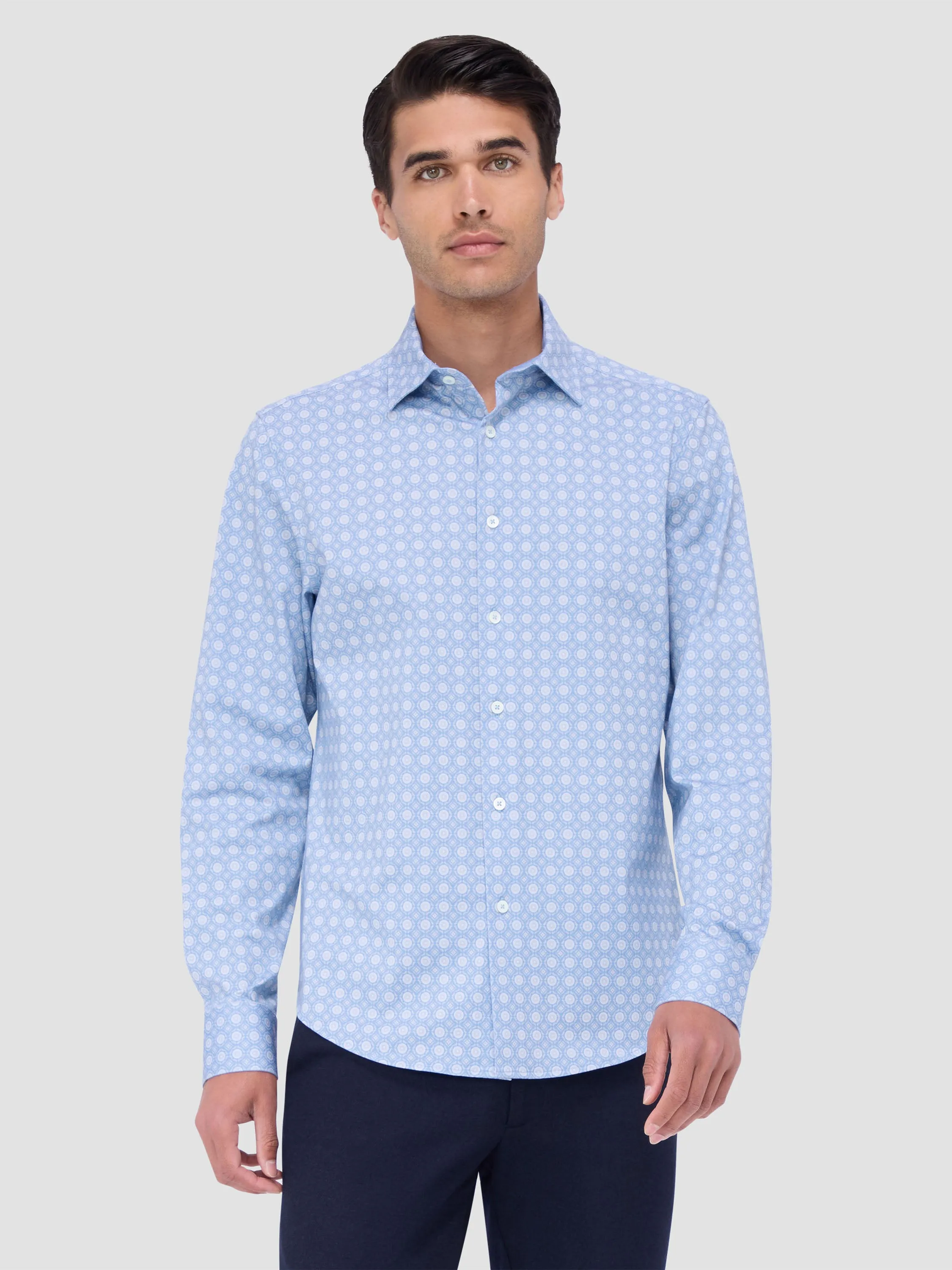 Bugatchi Ooohcotton Jimmy Long Sleeve Shirt - Air Blue