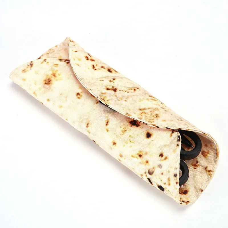 Burrito Pancake Durable Fabric Pencil Case