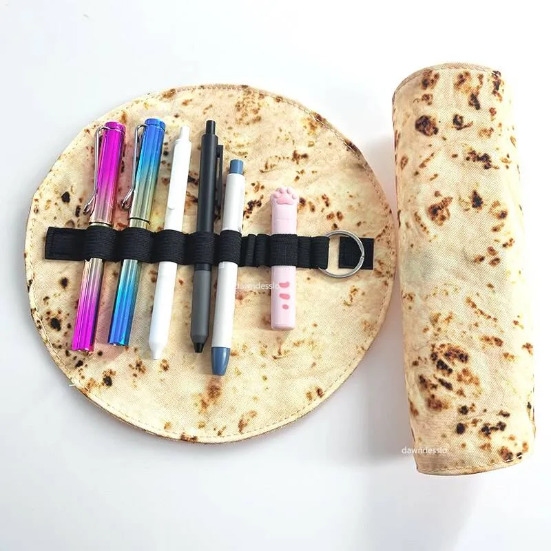 Burrito Pancake Durable Fabric Pencil Case