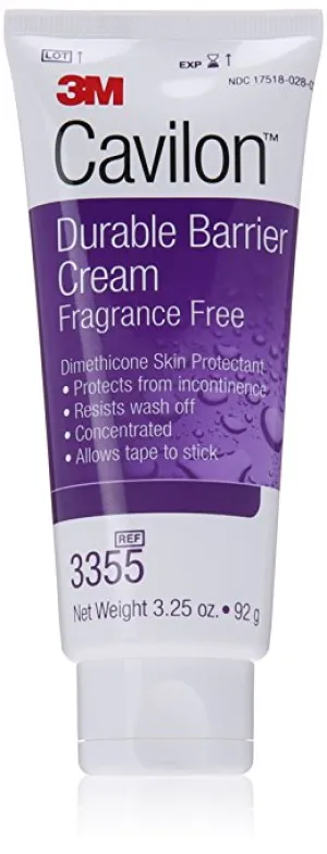 Cavilon 3M Durable Barrier Cream Unscented 3.25 Ounce (92G) 2 Pack