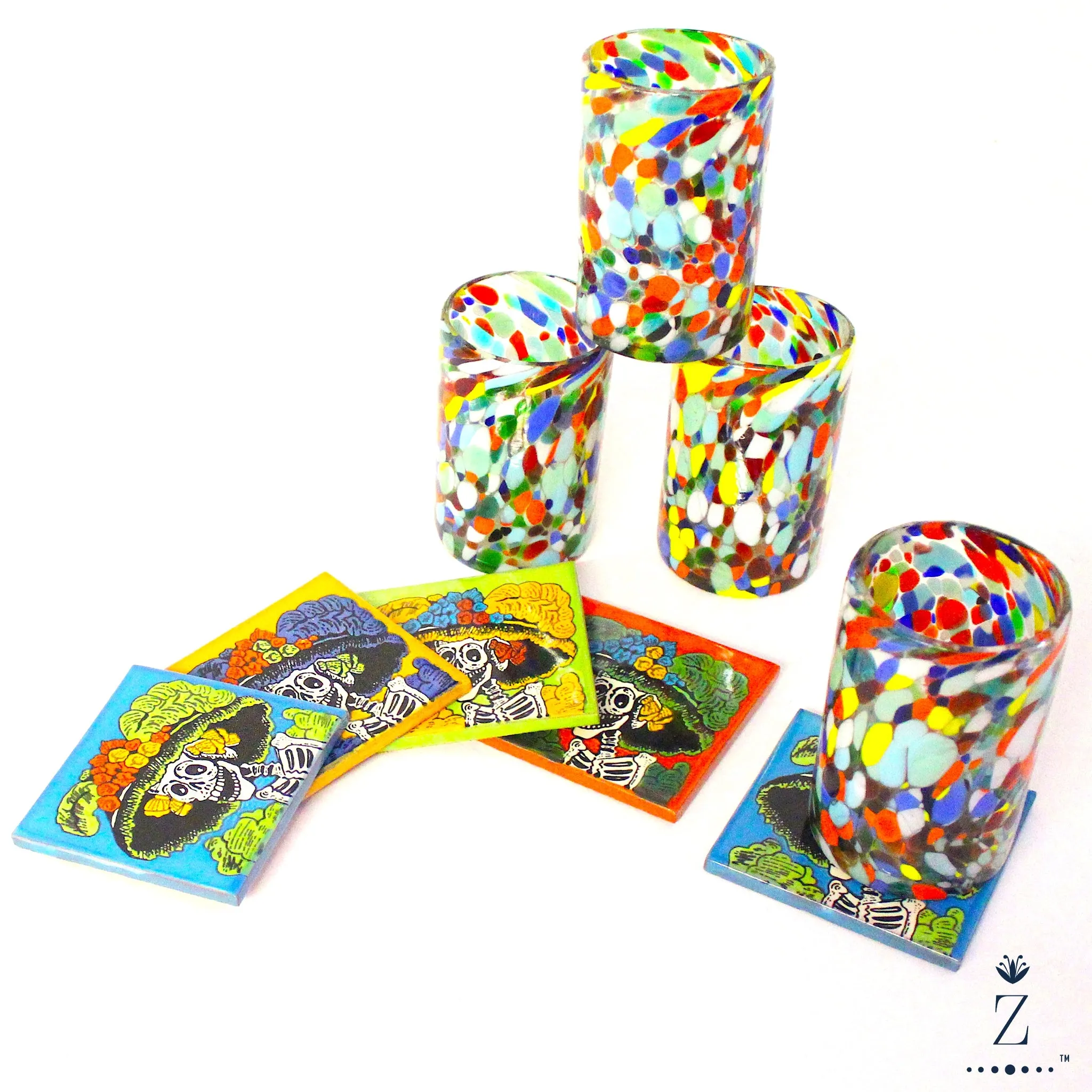 Ceramic Coaster set | Retro Catrina