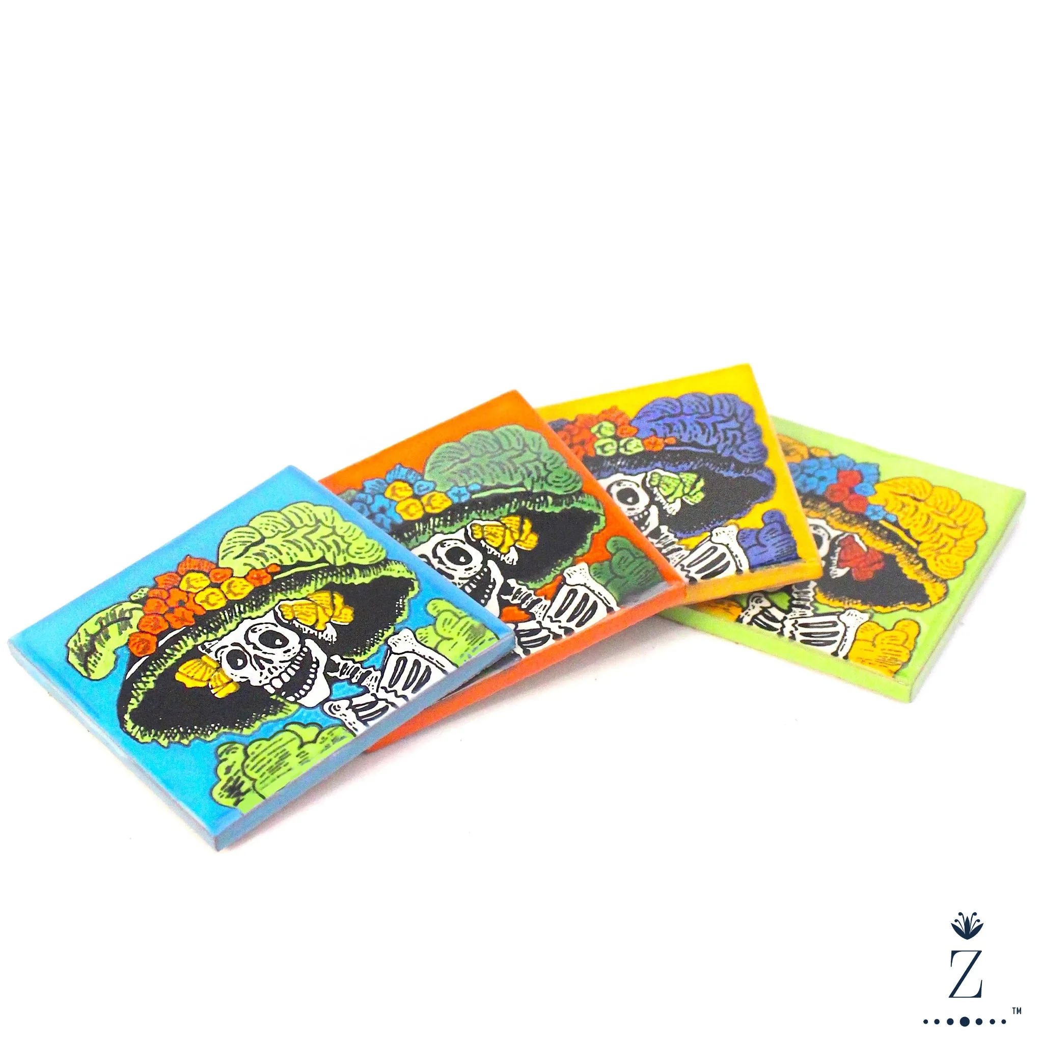 Ceramic Coaster set | Retro Catrina