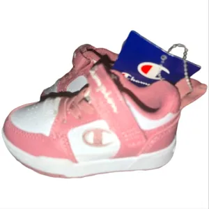 CHAMPION Toddler Girl Arena Power LO V2 White/Peach Size 5 Tennis NWT
