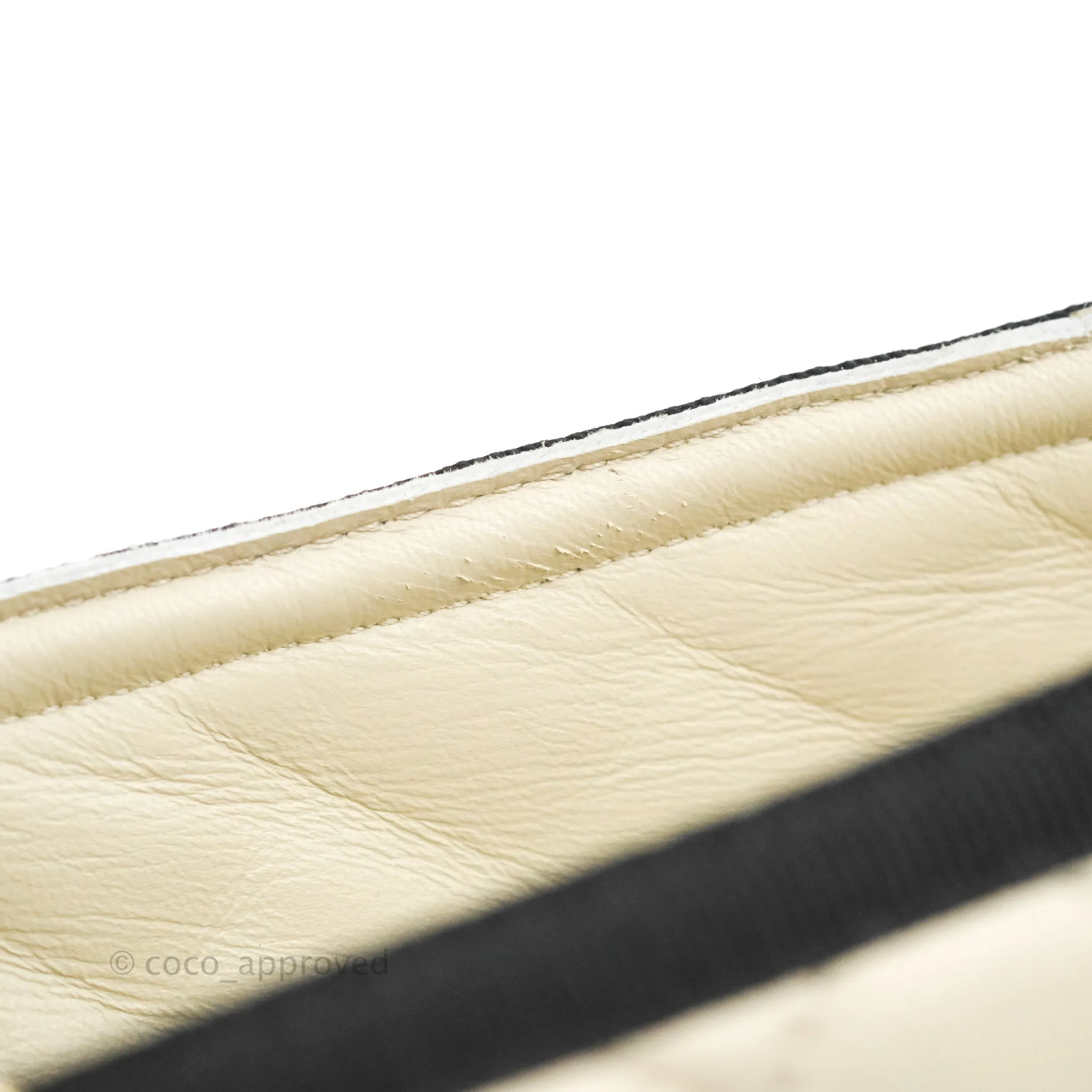 Chanel Quilted CC Espadrilles Ivory Black Lambskin Size 40